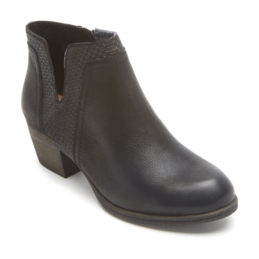 Botines Rockport Mujer Mexico - Cobb Hill Anika V-Cut Negros - NSWIK6843